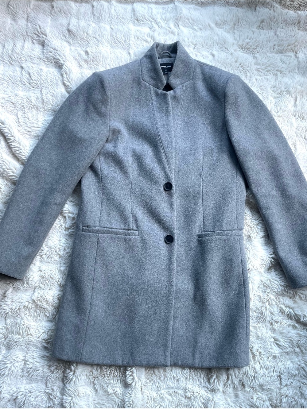 ONLY & SONS Gray Men's Pea Coat